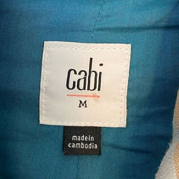 Cabi Blue & Tan Plaid Highclere Trench Jacket. Size Medium. NWOT - Picture 5 of 12